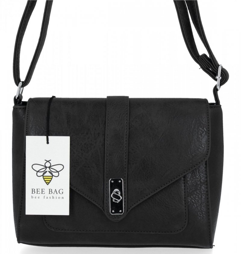 BEE BAG Torebka Damska Listonoszka Maria Czarna