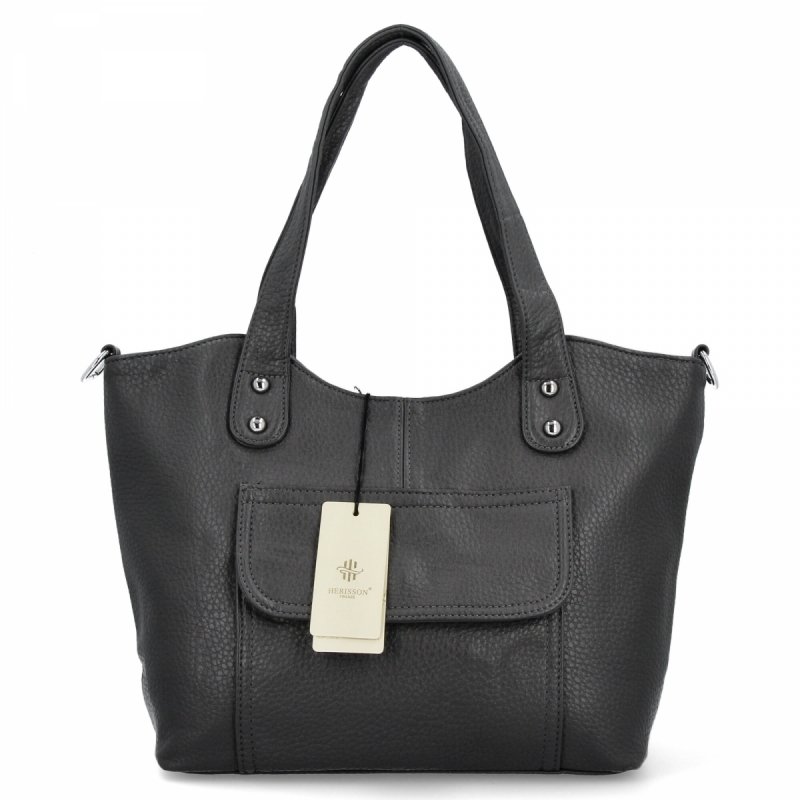 Torebka Damska typu Shopper firmy Herisson Szara