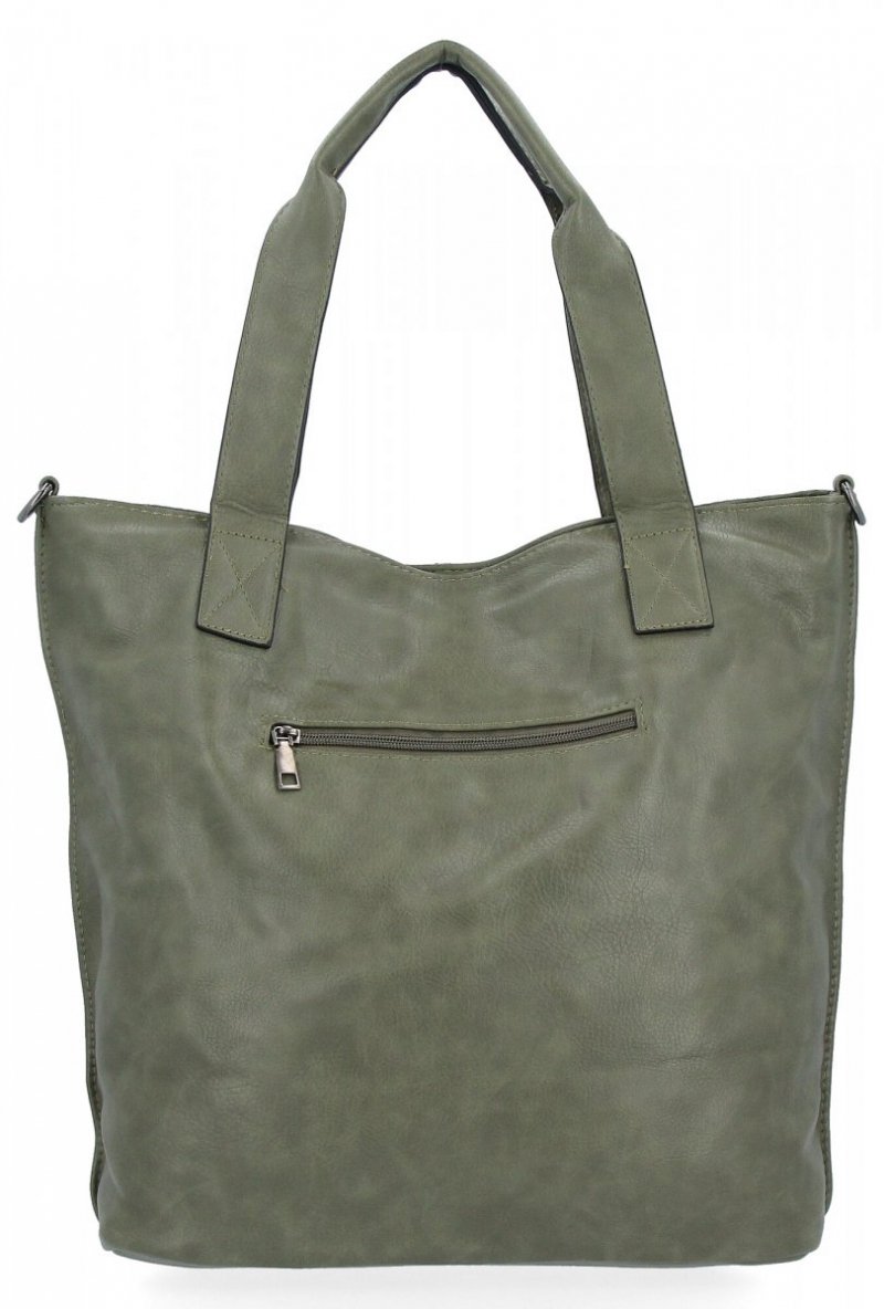 Duże Torebki Damskie Shopper Bag XXL firmy Hernan Zielona