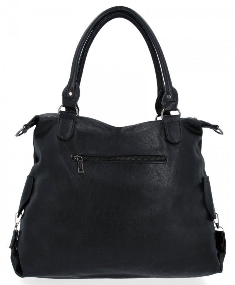 Duża Torebka Damska Shopper Bag XXL firmy Hernan Czarna