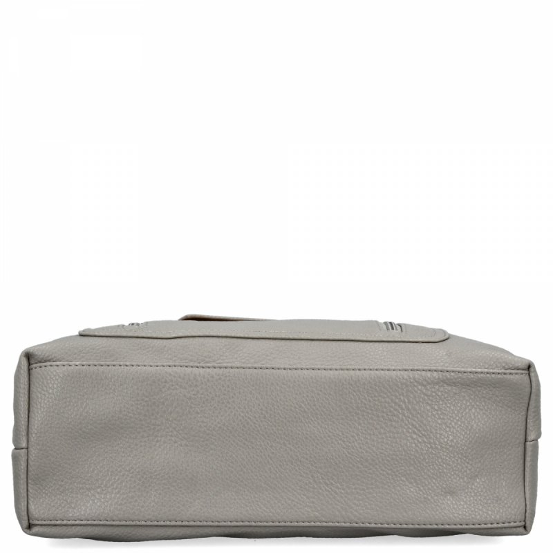 Dwukomorowa Torebka Damska Na Ramię firmy Hernan Szara