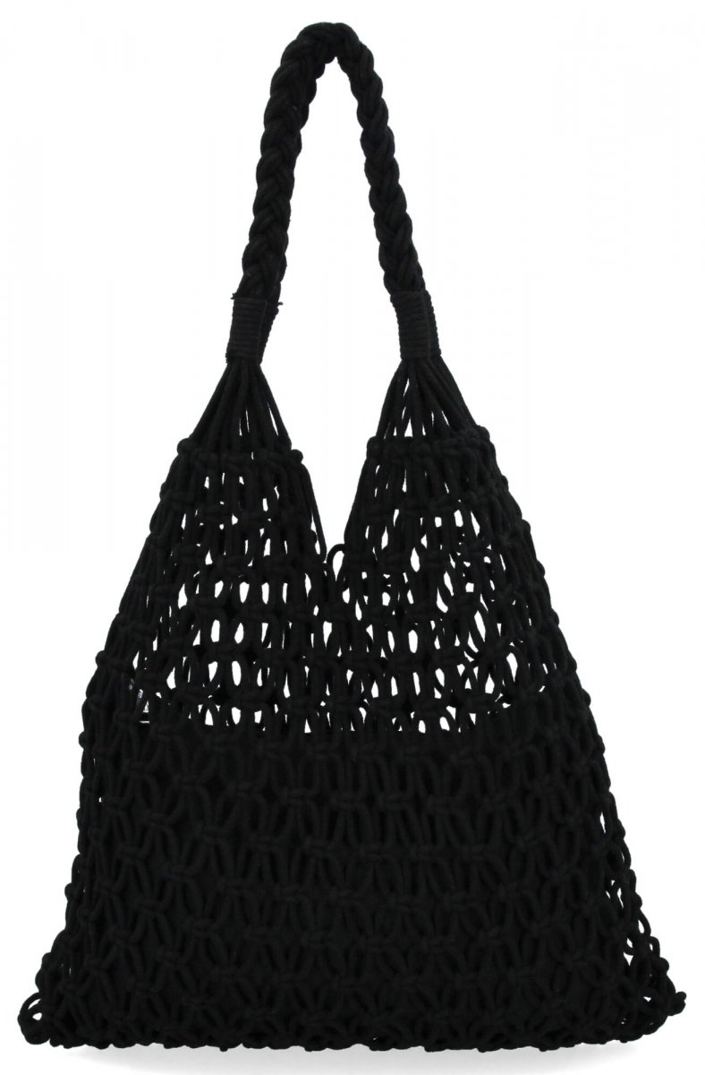 Ratanowa Torebka Damska firmy Herisson Czarna