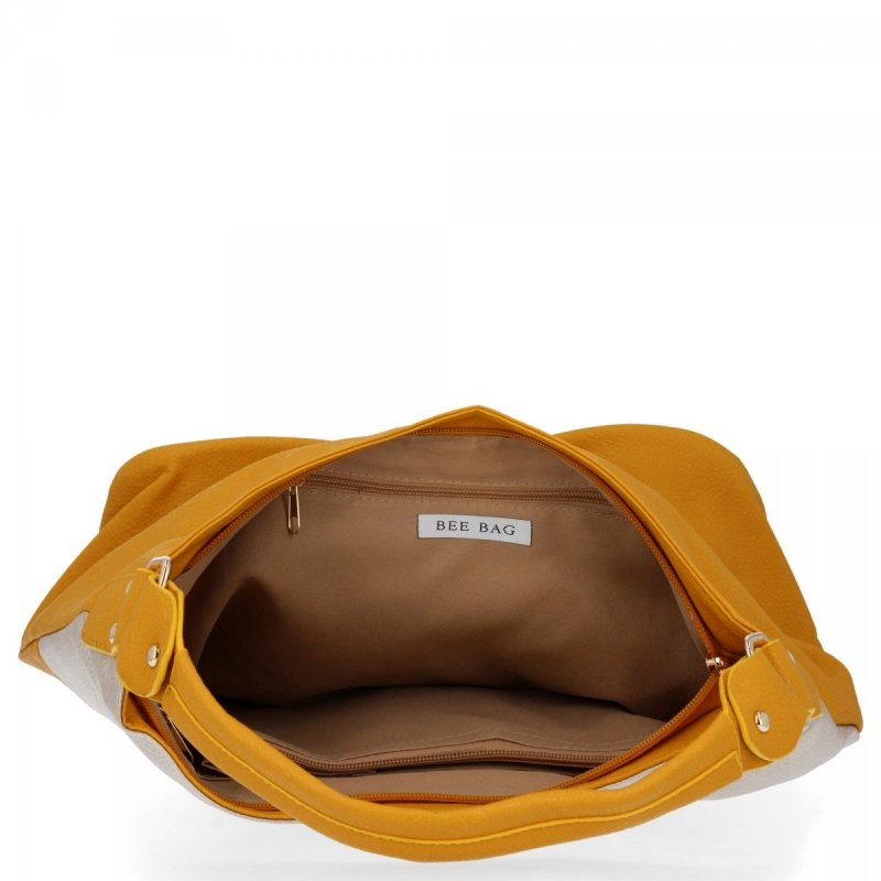 BEE BAG Uniwersalna Torebka Damska Zelia Musztarda/Złota