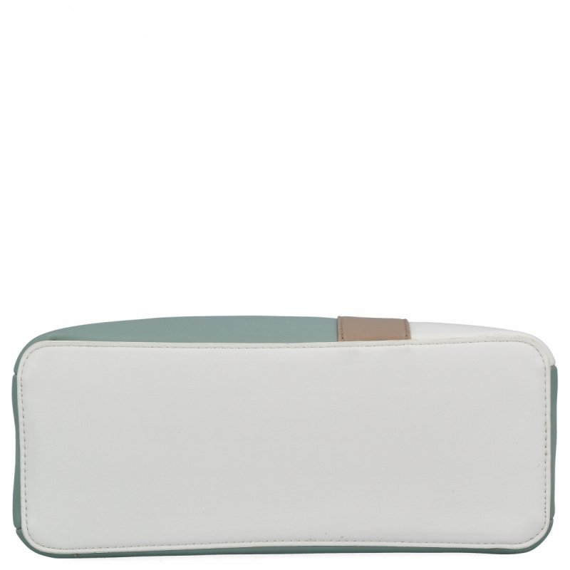 Torebka Damska Modny Kuferek firmy Herisson Miętowa/Biała