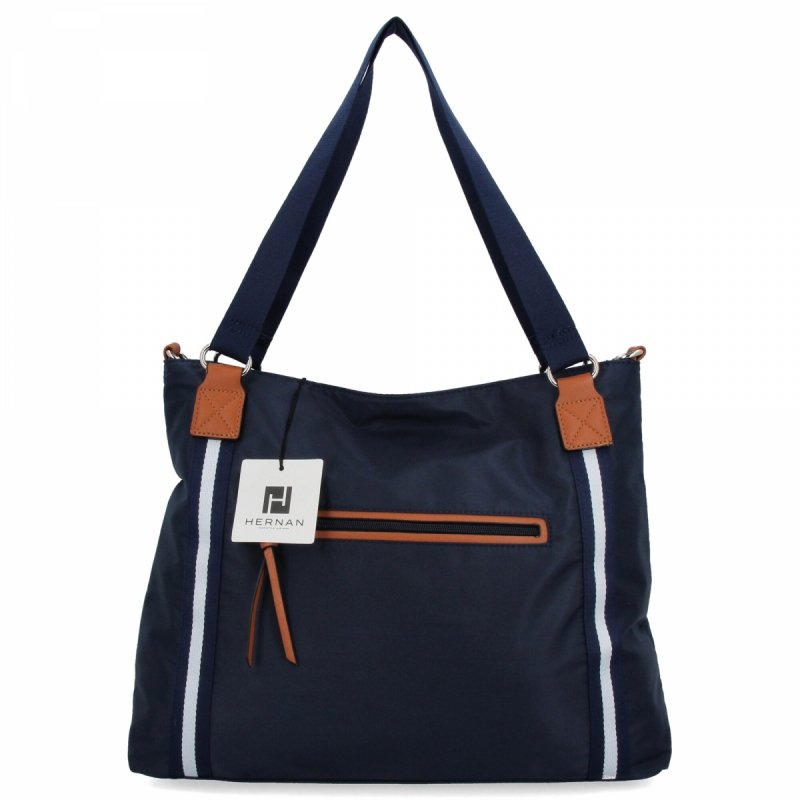 Torebka Damska typu Shopper Bag firmy Hernan Granatowa
