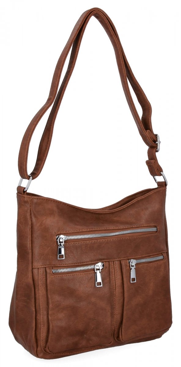 Miejska Torebka Damska Listonoszka firmy Herisson Brązowa