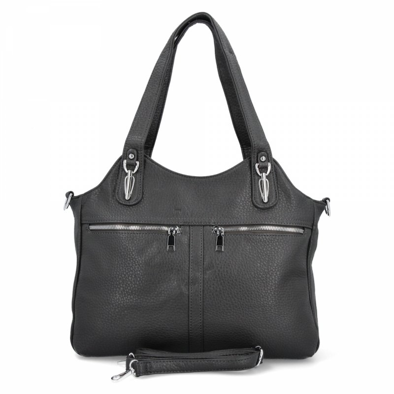 Torebka Damska typu Shopper Bag firmy Herisson Szara