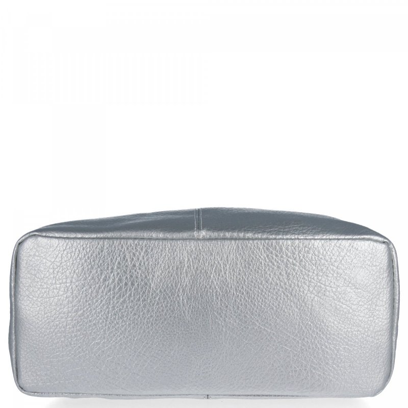 Uniwersalna Torebka Damska Shopper Bag firmy Hernan Srebrna