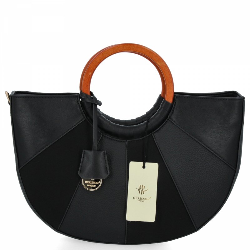 Torebka Damska Modny Kuferek firmy Herisson Czarna