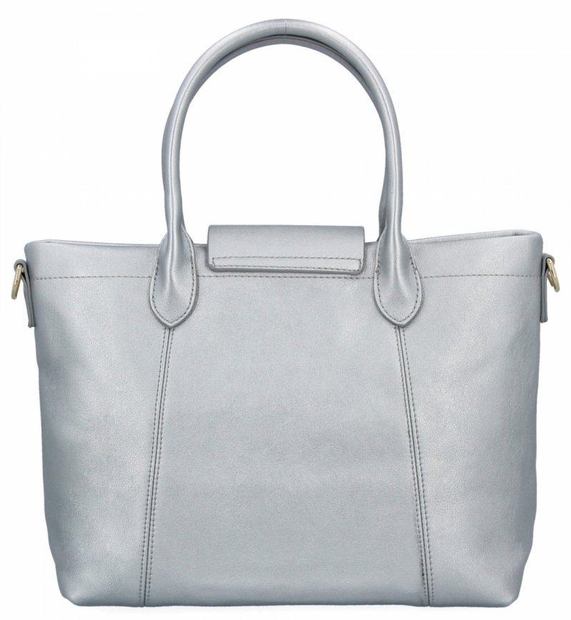 Klasyczna Torebka Damska firmy Herisson Srebrna