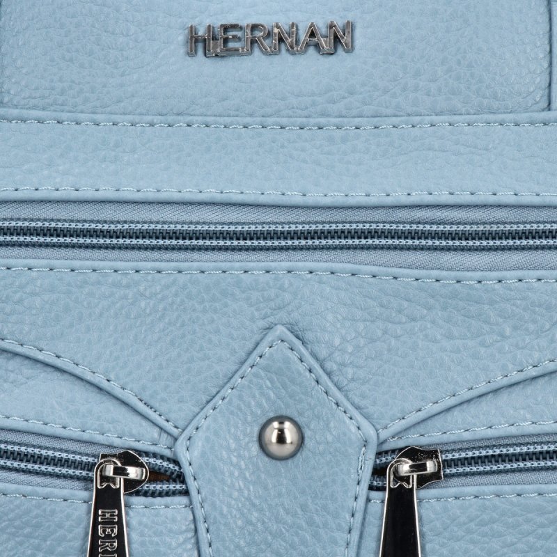 Torebka Damska typu Shopper Bag firmy Hernan Błękitna