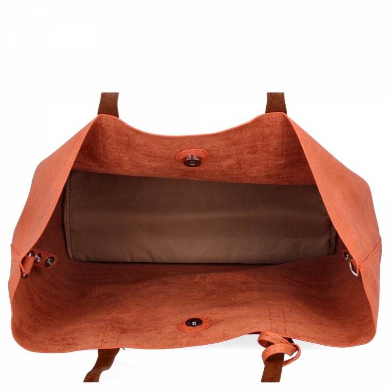 Torebka Damska Shopper Bag XXL firmy Herisson Pomarańczowa