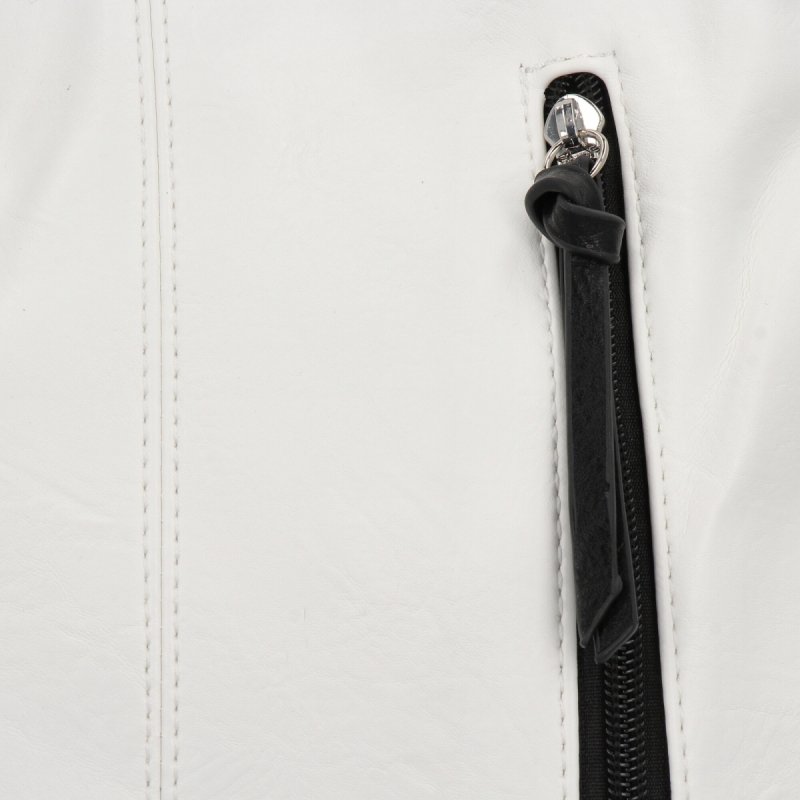 Torebka Damska Shopper Bag XL firmy Hernan Biała/Czarna