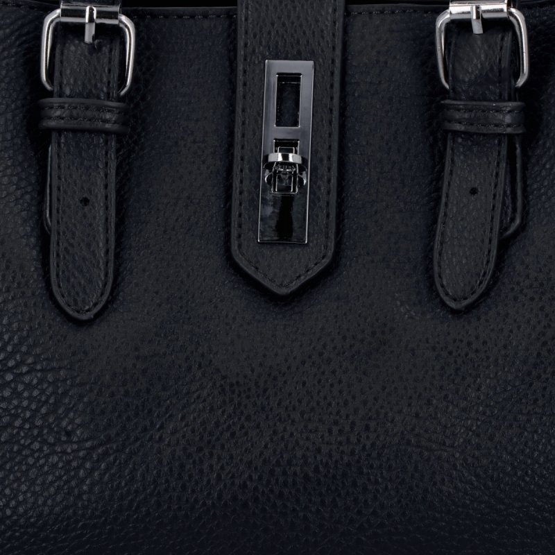 Klasyczna Torebka Damska 3 Komory firmy Herisson Czarna