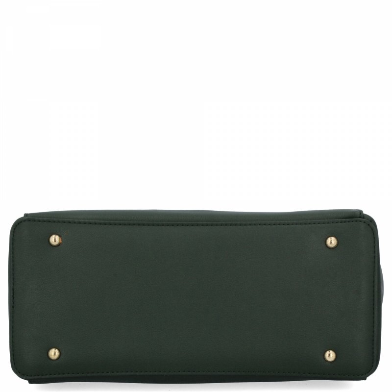 Elegancka Torebka Damska Kuferek firmy Herisson Butelkowa Zieleń