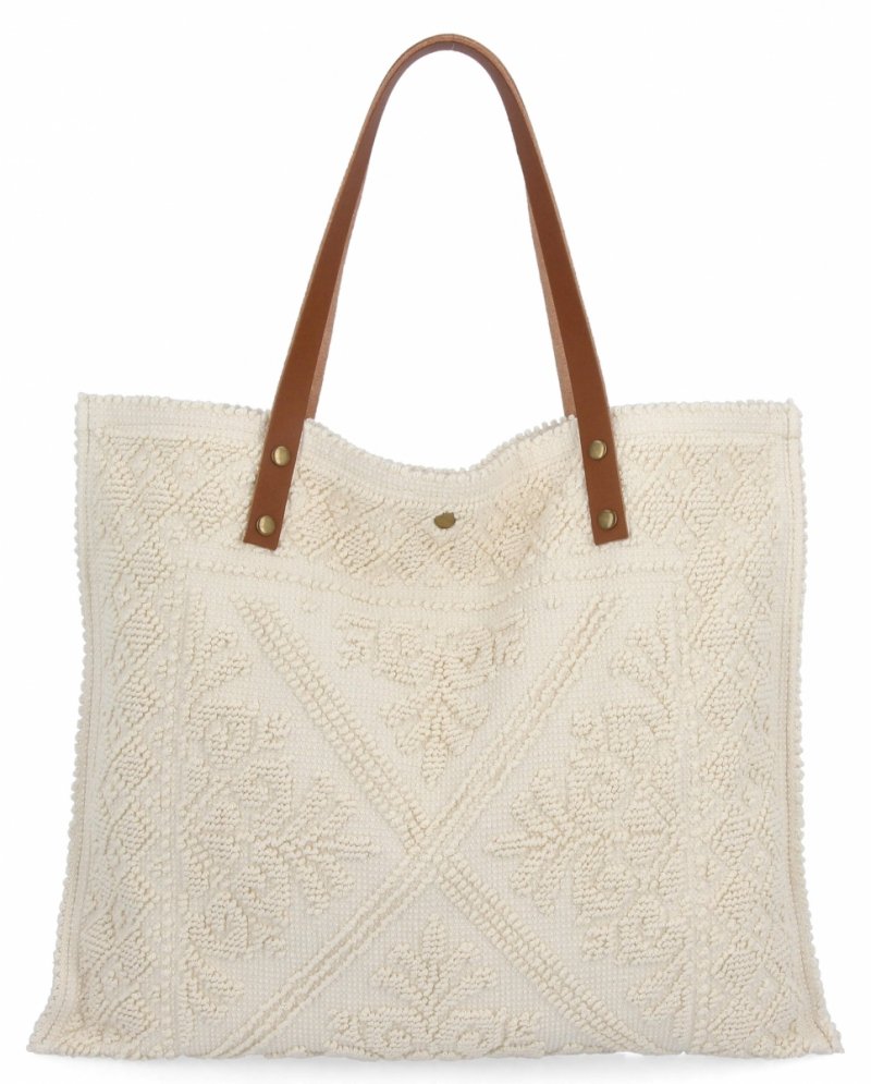 Modna Torebka Shopper Bag Beżowa