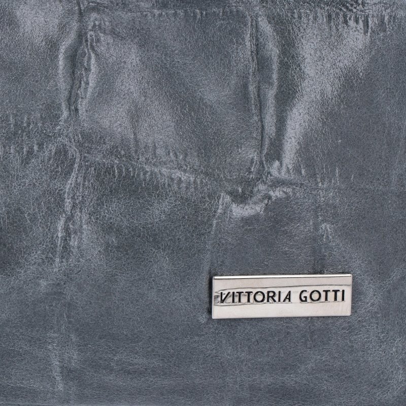 Torebka Skórzana Shopper Bag VITTORIA GOTTI Indygo