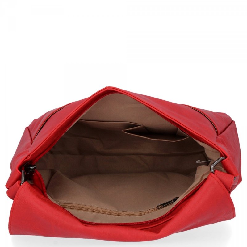 Stylowa Torebka Damska Listonoszka firmy Herisson Czerwona