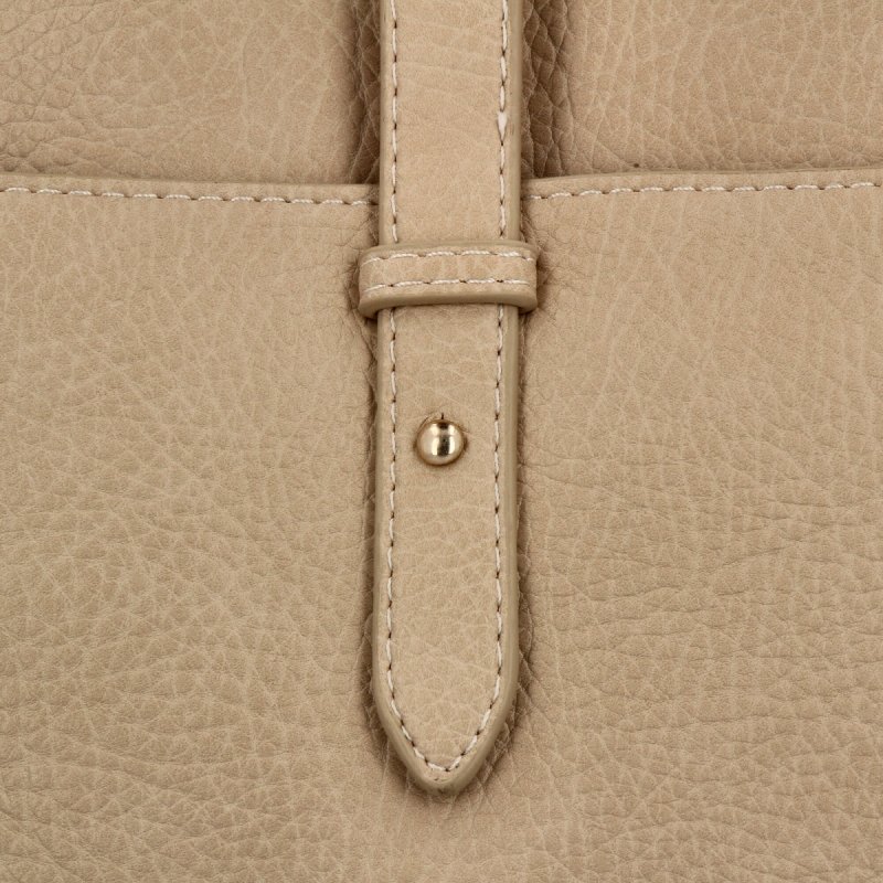 Torebka Damska XL typu Shopper Bag firmy Herisson Ciemno Beżowa