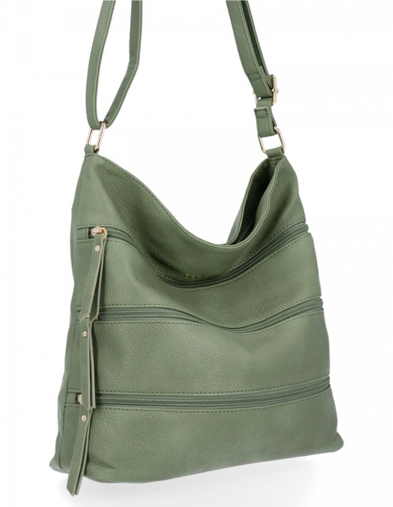BEE BAG Torebka Damska Listonoszka Celine Zielona