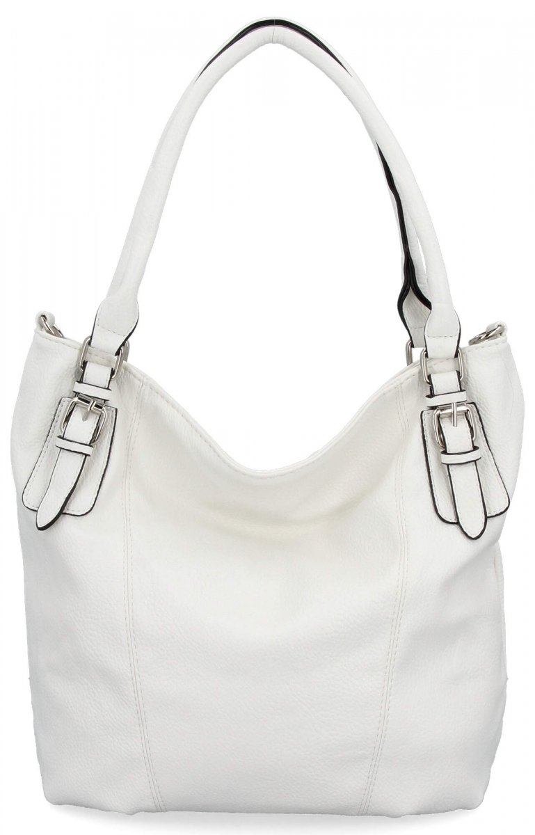 Torebka Damska Shopper Bag XL firmy Hernan Biała
