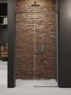 NEW TRENDY Drzwi wnękowe PRIME GUNMETAL BRUSHED 1D P 150x200 szkło czyste 6mm Active Shield 2.0 D-0896A