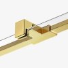 NEW TRENDY Kabina ścianka walk-in szkło 8mm AVEXA GOLD BRUSHED 140x200 EXK-2001