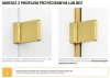 NEW TRENDY Kabina przyścienna AVEXA GOLD SHINE 90x100x200 EXK-2133/EXK-2103 POLSKA PRODUKCJA