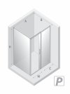 NEW TRENDY Kabina prysznicowa PRIME GUNMETAL BRUSHED 1D prostokątna P 100x70x200 szkło czyste 6mm Active Shield 2.0 D-0886A/D-0352B