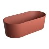OMNIRES Komplet wanna 160cm z umywalką 55x36 kompozyt OVO M+ terracotta (TE)