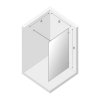 NEW TRENDY Kabina ścianka walk-in Avexa White 80x200 czarna aluminiowa ramka szkło 6mm EXK-2909