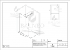 BALNEO Ścianka prysznicowa Beira 90 x 200 cm transparentna 8 mm czarna