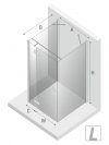 NEW TRENDY Kabina prysznicowa przyścienna drzwi uchylne REFLEXA BLACK 90x70x200 POLSKA PRODUKCJA 