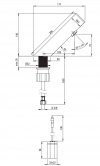 DEANTE Bateria umywalkowa bezdotykowa - 230/6V SENSE BQR_F28V