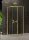 NEW TRENDY Kabina prysznicowa drzwi podwójne przesuwne PRIME LIGHT GOLD 80x80x200 K-1185