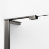 NEW TRENDY Kabina prysznicowa NESTA GUNMETAL BRUSHED WALK-IN U 80x200 szkło czyste 8mm Active Shield 2.0 - WSPORNIK KĄTOWY K-1755-WL