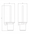 OMNIRES szczotka toaletowa wisząca MODERN PROJECT biały mat MP60620WM