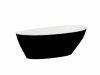 BESCO Wanna wolnostojąca 160x70 Goya B&W klik-klak chrom #WMD-160-GBW