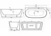 POLIMAT Wanna wolnostojąca przyścienna RISA EFEKTOWNY POPIEL 170x80 cm 00445