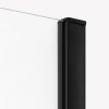 NEW TRENDY Kabina prysznicowa prostokątna PRIME BLACK 160x80x200 drzwi przesuwne black mat