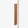 NEW TRENDY Drzwi wnękowe SMART COPPER BRUSHED 2D U 140x200 szkło czyste 8mm Active Shield 2.0 EXK-7662