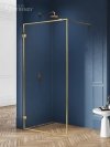 NEW TRENDY Kabina ścianka prysznicowa walk-in AVEXA GOLD BRUSHED 140x200 EXK-3139