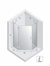 NEW TRENDY Kabina NESTA chrom 1D pięciokątna P 90x90x200 czyste 6mm Active Shield 2.0 K-3688
