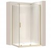 REA - Kabina Prysznicowa MONTANA Gold Brush / Złota Szczotkowana 130x100  /drzwi 130 + ścianka 100/