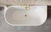 BESCO Wanna wolnostojaca Vica New 150x80 z syfonem chrom z napełnieniem przez przelew #WAS-150VNN