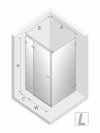 NEW TRENDY Kabina prysznicowa AVEXA GOLD BRUSHED 1D L 90x120x200 szkło czyste 6mm Active Shield 2.0 EXK-1750