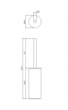 OMNIRES Szczotka toaletowa stojąca MODERN PROJECT mosiądz szczotkowany MP60622BSB