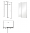 BESCO Drzwi wnękowe prysznicowe uchylne EXO-C 100cm EC-100-190C