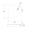 NEW TRENDY - Brodzik akrylowy pięciokątny NEW AZURA 90x90x15 B-0366