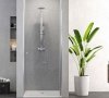 NEW TRENDY - Drzwi prysznicowe wnękowe uchylne 80cm D-0330A SUPERIA 